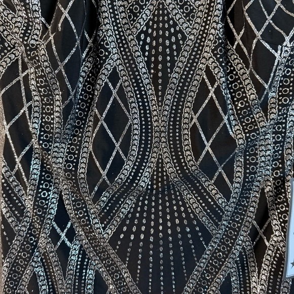 Speechless Dress Juniors 15 Black Silver Glitter Halter Bodycon NWT Holiday NYE - Picture 16 of 16